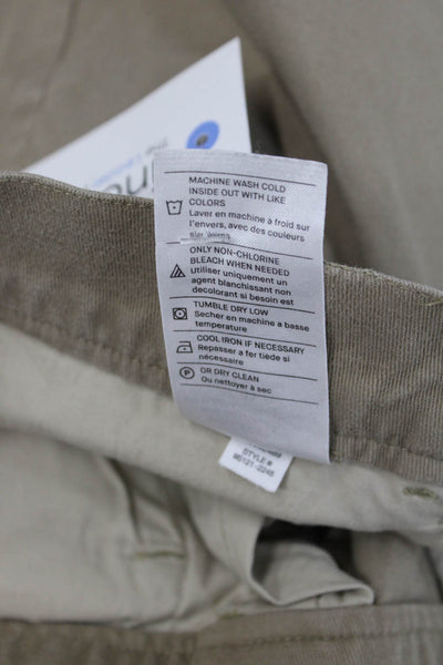Vince Mens Chinos Beige Button Cotton Stretch Size 31