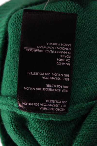 Moth Unisex Pullover Sweater Green Crew Neck Short Sleeve Size XS