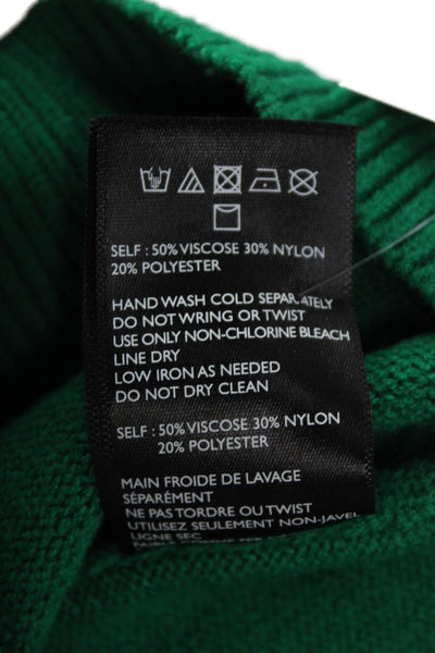 Moth Unisex Pullover Sweater Green Crew Neck Short Sleeve Size XS