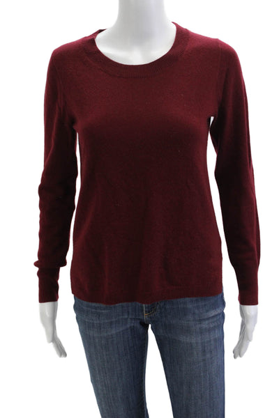 J Crew Unisex Pullover Cashmere Crew Neck Long Sleeve Sweater Red Size XS