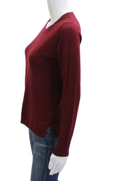 J Crew Unisex Pullover Cashmere Crew Neck Long Sleeve Sweater Red Size XS