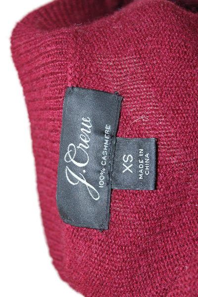 J Crew Unisex Pullover Cashmere Crew Neck Long Sleeve Sweater Red Size XS