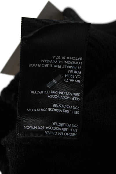 Moth Anthropologie Unisex Black Pullover Sweater Crew Neck Short Sleeve Size XS