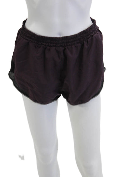 Sweaty Betty Unisex Purple Sports Shorts Zip 100% Polyester Size M