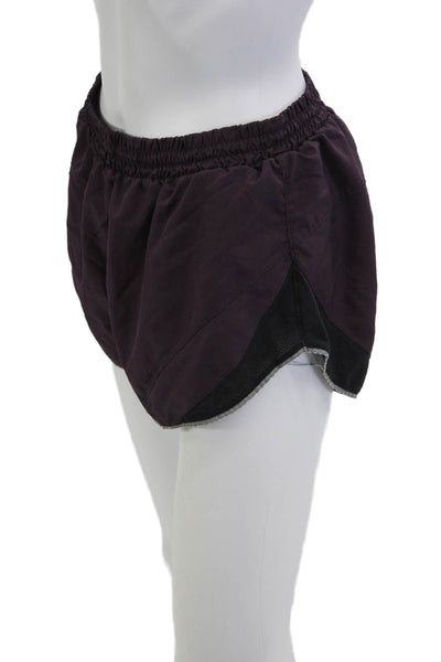 Sweaty Betty Unisex Purple Sports Shorts Zip 100% Polyester Size M