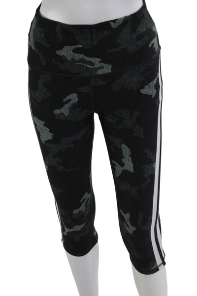 With Womens Black Camo Capri Leggings Size M