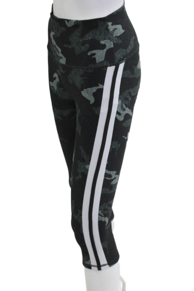 With Womens Black Camo Capri Leggings Size M