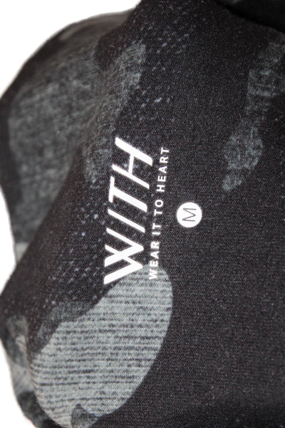With Womens Black Camo Capri Leggings Size M