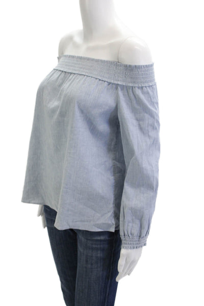 Rag & Bone Jean Womens Light Blue Bohemian 3/4 Sleeve Blouse Size XS