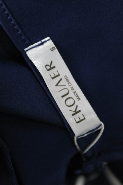 Ekouaer Womens Satin Spaghetti Strap Pajama Set Dark Blue Size XS