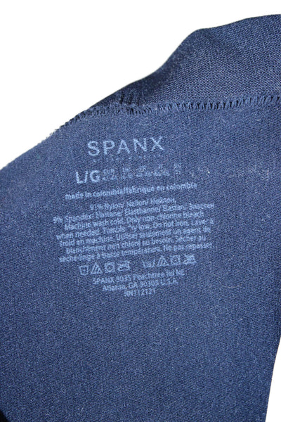 SPANX® Women Ankle Leggings Dark Blue Nylon Spandex Size L