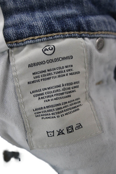 AG Adriano Goldschmied Womens Light Blue Skinny Ankle Cropped Jeans Size 27
