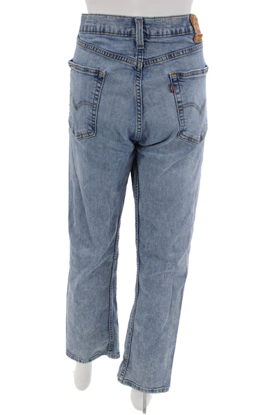 Levi Strauss & Co Mens Blue Straight Jeans High Rise Size 30