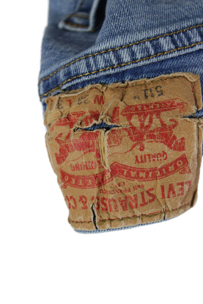 Levi Strauss & Co Mens Blue Straight Jeans High Rise Size 30