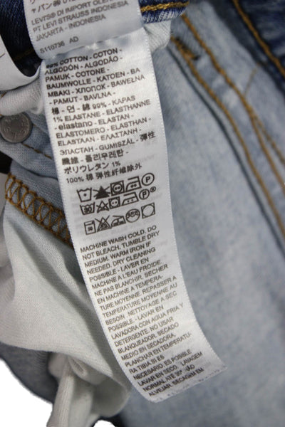 Levi Strauss & Co Mens Blue Straight Jeans High Rise Size 30