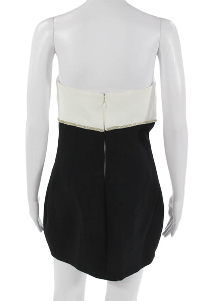 Portrait Womens Mini Sheath Dress Black V-Neck Sleeveless Polyester Size 8