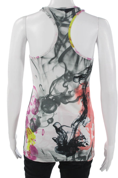 Lululemon Women Tank Graphic Print White Nylon Blend Size S