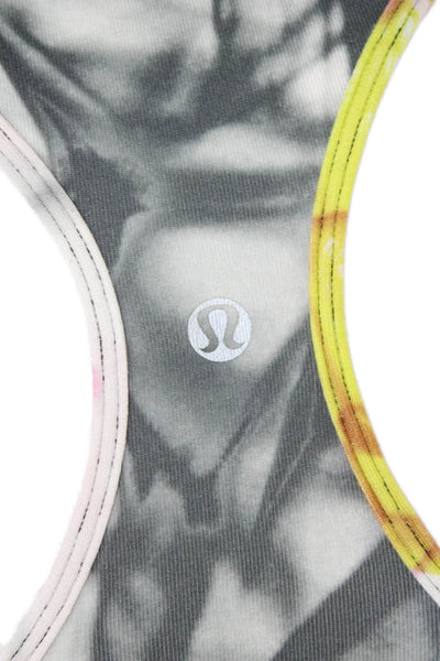Lululemon Women Tank Graphic Print White Nylon Blend Size S