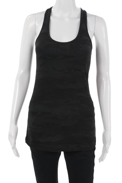 Lululemon Womens Black Camo Basic Sleeveless Tank Nylon Blend Size S