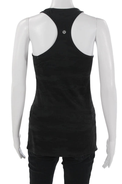 Lululemon Womens Black Camo Basic Sleeveless Tank Nylon Blend Size S