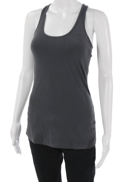 Lululemon Womens Basic Dark Gray Nylon Blend Tank Top Size S