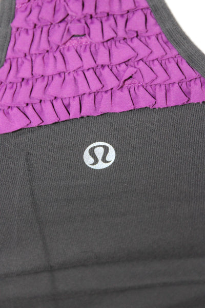Lululemon Womens Basic Dark Gray Nylon Blend Tank Top Size S