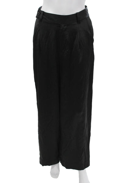 Madewell Women Black Dress Pants Button Closure Polyester Viscose Size 0