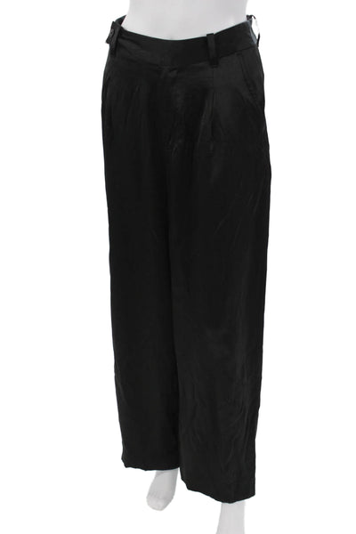 Madewell Women Black Dress Pants Button Closure Polyester Viscose Size 0