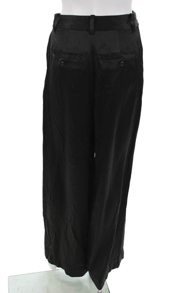 Madewell Women Black Dress Pants Button Closure Polyester Viscose Size 0
