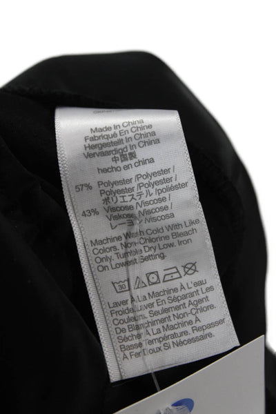 Madewell Women Black Dress Pants Button Closure Polyester Viscose Size 0