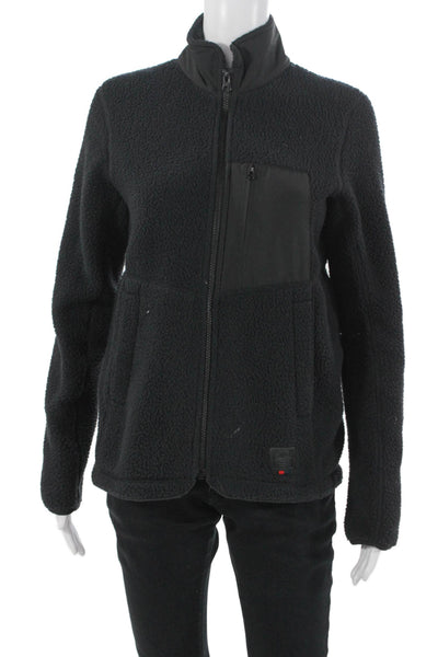 Herschel Supply Co. Women Black High Neck Zip Army Jacket Size S
