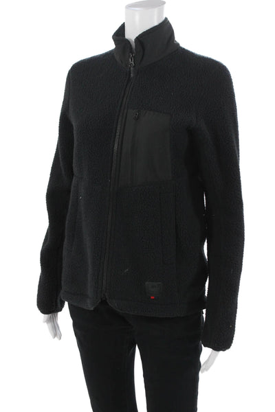 Herschel Supply Co. Women Black High Neck Zip Army Jacket Size S