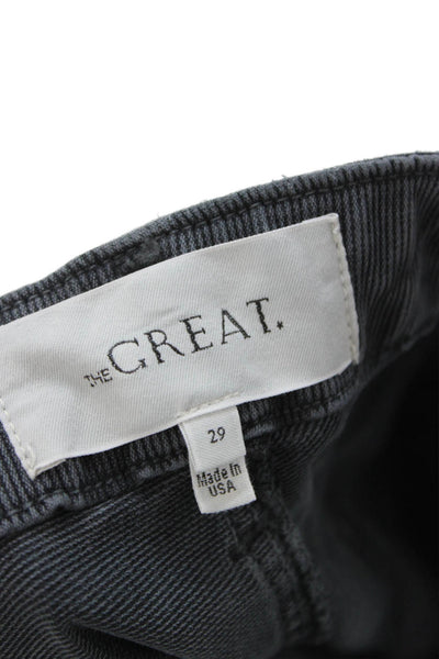 The Great Womens Ankle Cropped Pants Dark Gray Lyocell Blend Size 29