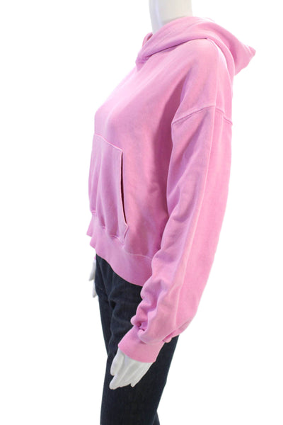 Maybe Crazy Womens Pullover Hoodie Pink Long Sleeve 90s Size One Size