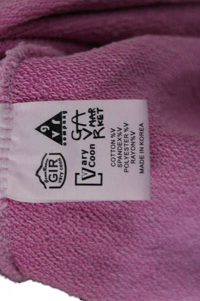 Maybe Crazy Womens Pullover Hoodie Pink Long Sleeve 90s Size One Size
