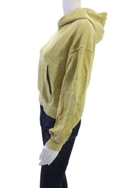 Maybe Crazy Women Pullover Hoodies Yellow Size One Size