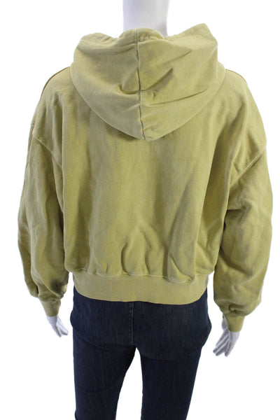 Maybe Crazy Women Pullover Hoodies Yellow Size One Size