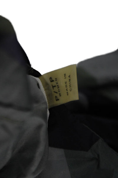 Theory 38 Womens Anorak Jacket Black Camo Nylon Zip Size PP