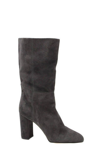 Marion Parke Womens Suede Heeled Mid Calf Boots Brown Size 5