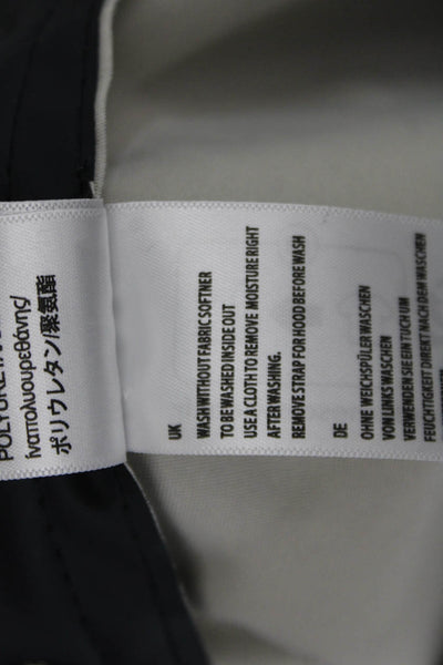 Ilse Jacobsen Unisex Raincoat Black Polyester Button High Neck Size 36