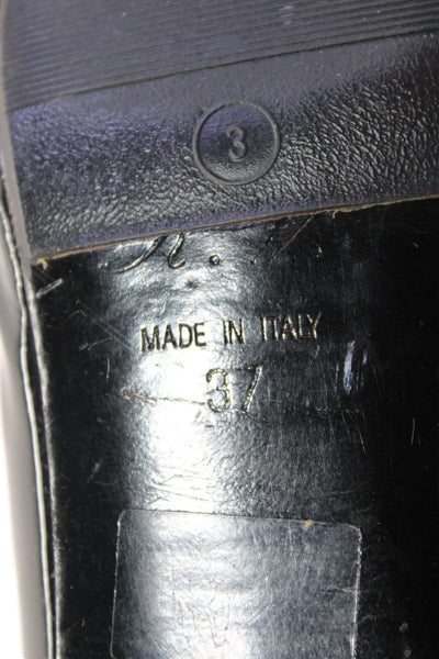 Roger Vivier Womens Patent Leather Square Toe Pump Heels Black Size 7