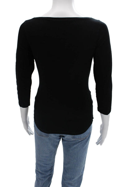 Versace Sport Girls Black Basic T-Shirt 3/4 Sleeve Round Neck Size L