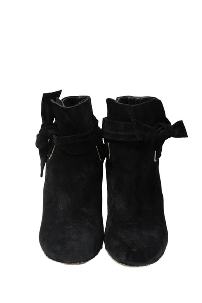 Rag & Bone Womens Block Heel Ankle Strap Booties Black Suede Size 38