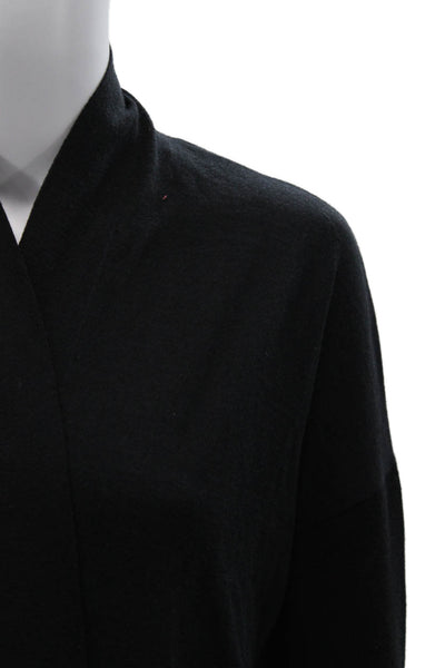 Wolford Unisex Cardigan Black Mock Neck Long Sleeve Virgin Wool Size XS