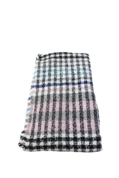 Marcus Adler Womens Striped Print Casual Fringed Scarf Multicolor Size 40" x 24"
