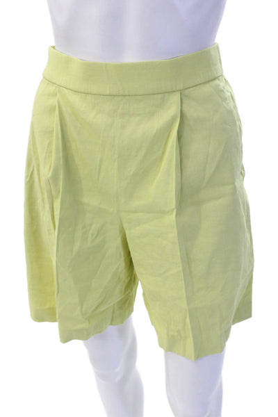 Theory Unisex Yellow Linen Viscose Blend Beach Shorts Size PP