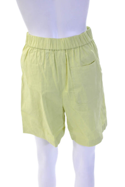 Theory Unisex Yellow Linen Viscose Blend Beach Shorts Size PP