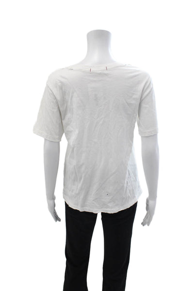 Amo Womens Basic Graphic Quotes Crew Neck Cotton Short Sleeve T-Shirt Size XS