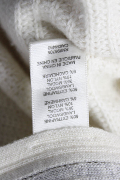 Rebecca Taylor Unisex Gray Crewneck Long Sleeve Pullover Lambswool Size S