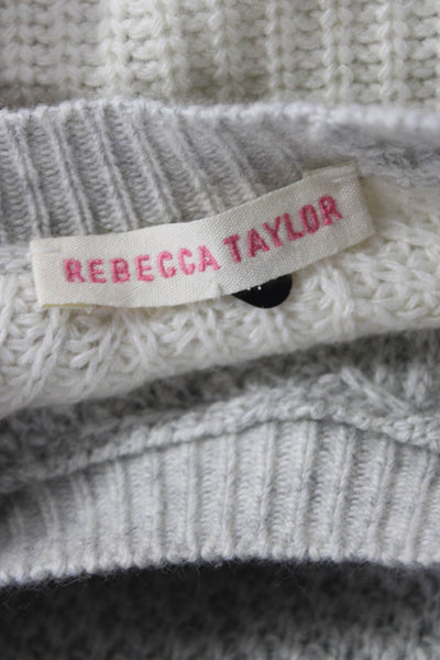 Rebecca Taylor Unisex Gray Crewneck Long Sleeve Pullover Lambswool Size S